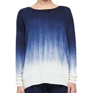 Vince Blue and White Ombré Crew Neck Sweater Sz S